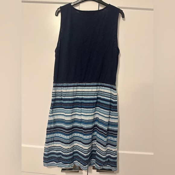 Tommy Hilfiger A-Line Dress Navy Blue White Stripe Sleeveless Size Extra Large - Picture 7 of 10
